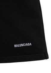 Balenciaga Logo Cotton Sweat Shorts