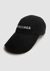 Balenciaga Logo Embroidered Cotton Baseball Hat