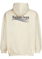 Balenciaga Logo Embroidery Cotton Hoodie