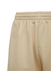 Balenciaga Logo Embroidery Cotton Sweat Shorts