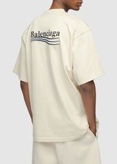 Balenciaga Logo Embroidery Cotton T-shirt