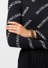 Balenciaga logo-engraved cable-link bracelet