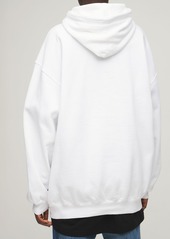 Balenciaga Logo Hooded Cotton Jersey Sweatshirt