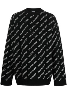 Balenciaga intarsia-knit logo jumper