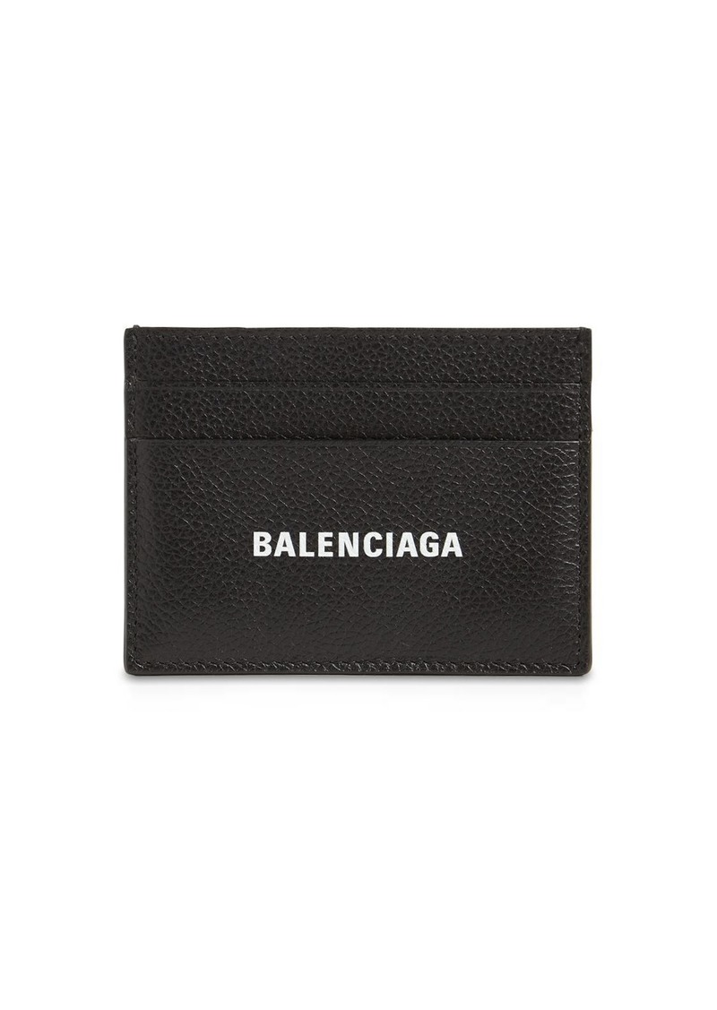 Balenciaga Logo Leather Card Holder