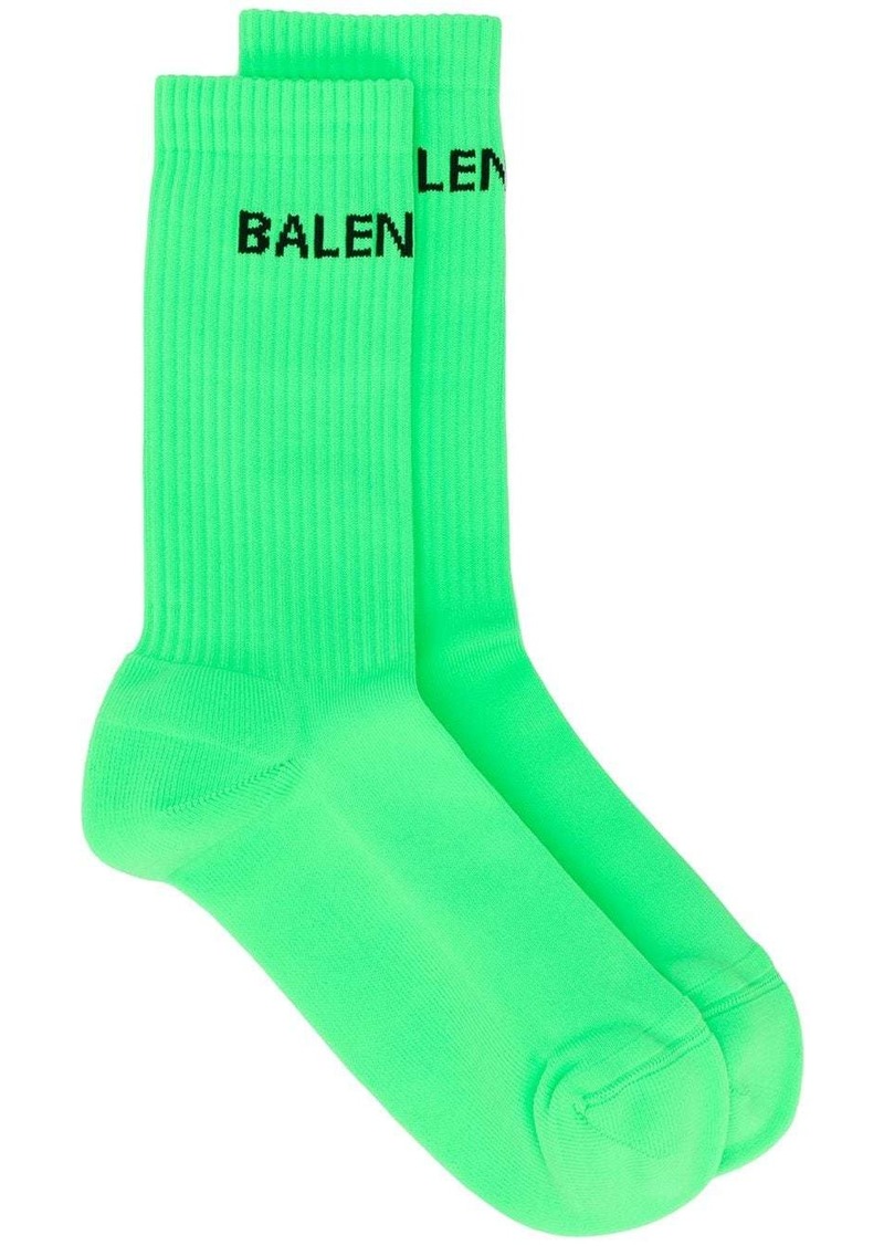 Balenciaga logo-motif ribbed-edge socks
