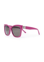 Balenciaga logo-plaque square-frame sunglasses