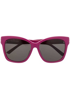 Balenciaga logo-plaque square-frame sunglasses