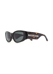 Balenciaga logo-print biker sunglasses