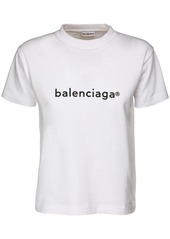 Balenciaga Logo Print Cotton Jersey T-shirt