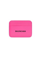 Balenciaga logo-print leather mini wallet