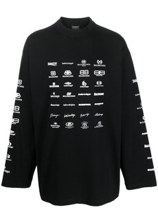 Balenciaga logo-print long-sleeve sweatshirt