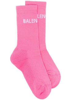 Balenciaga logo-print ribbed socks