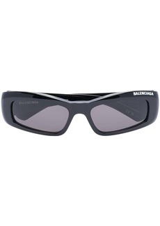 Balenciaga logo-print square-frame sunglasses