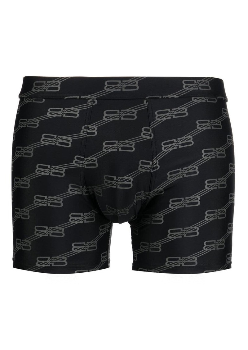 Balenciaga logo-print swim trunks