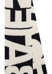 Balenciaga logo-print wool scarf