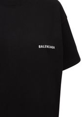 Balenciaga Logo Printed Medium Fit Jersey T-shirt