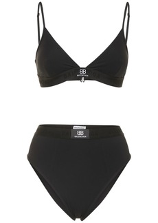 Balenciaga Logo Printed Stretch Tech Bikini