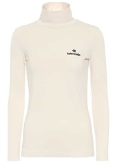 Balenciaga Logo stretch-cotton turtleneck top