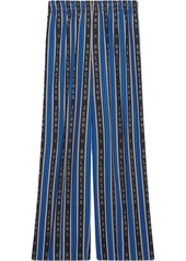 Balenciaga logo stripe-print pajama-style trousers