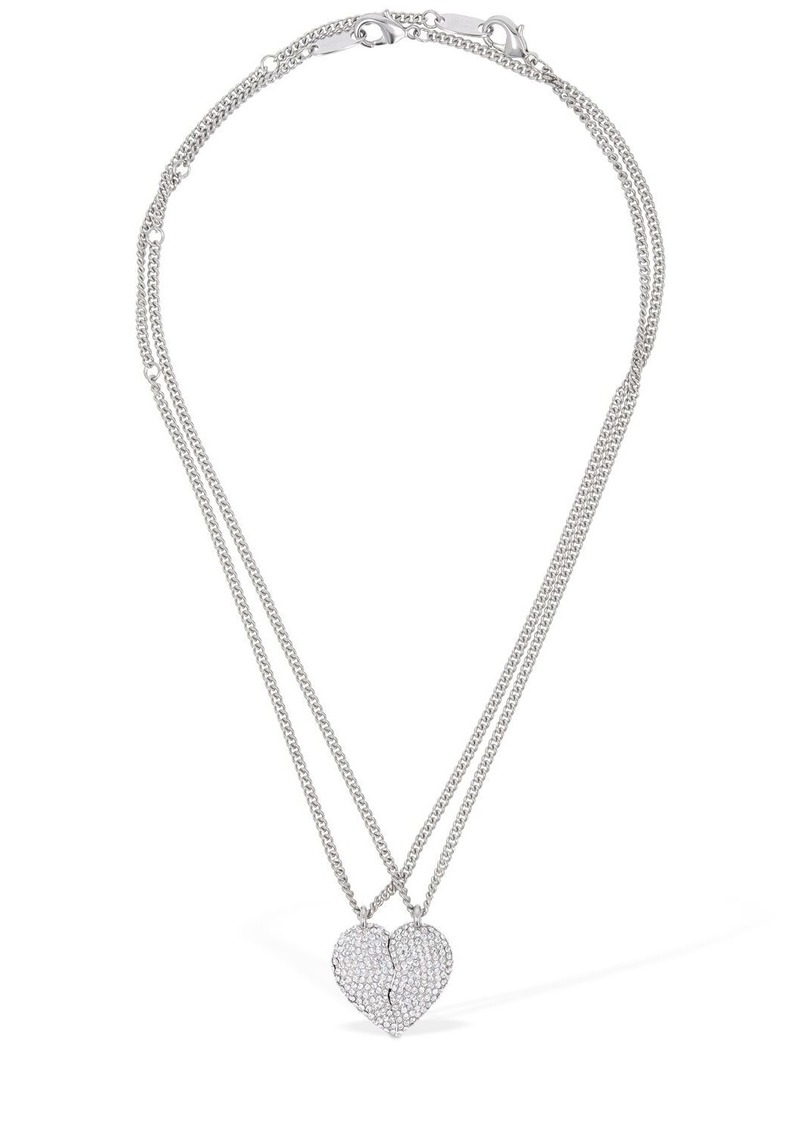Balenciaga Lovelock Brass & Glass Necklace