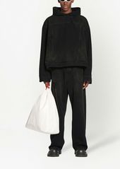 Balenciaga matte-effect denim hoodie