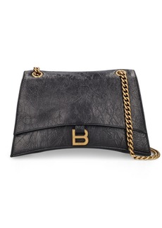 Balenciaga Medium Crush Leather Shoulder Bag