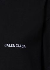 Balenciaga Medium Fit Embroidered Cotton T-shirt