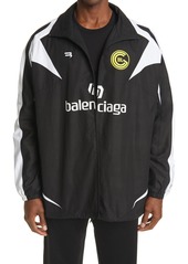 Men's Balenciaga Soccer Logo Cotton Poplin Jacket