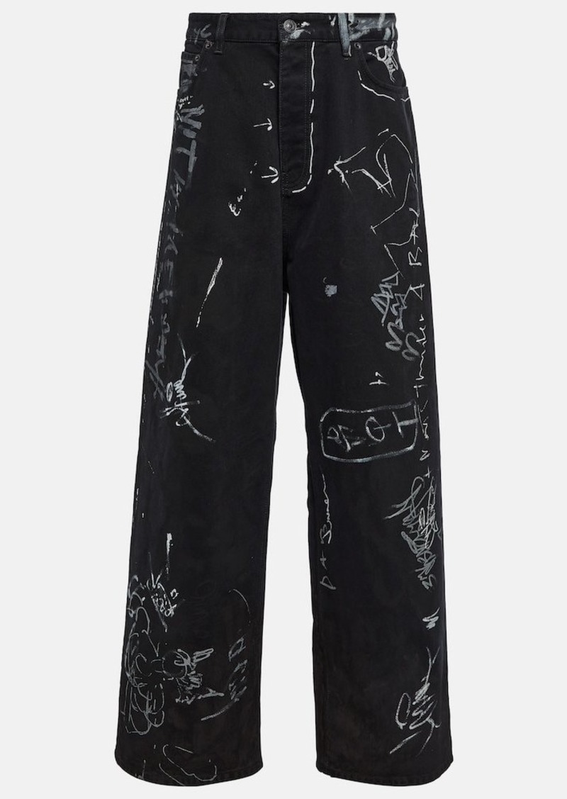 Balenciaga Mid-rise wide-leg jeans