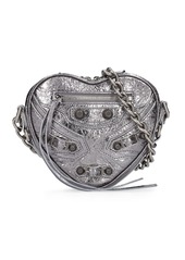 Balenciaga Mini Cagole Heart Leather Chain Wallet