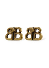 Balenciaga Monaco Brass Stud Earrings