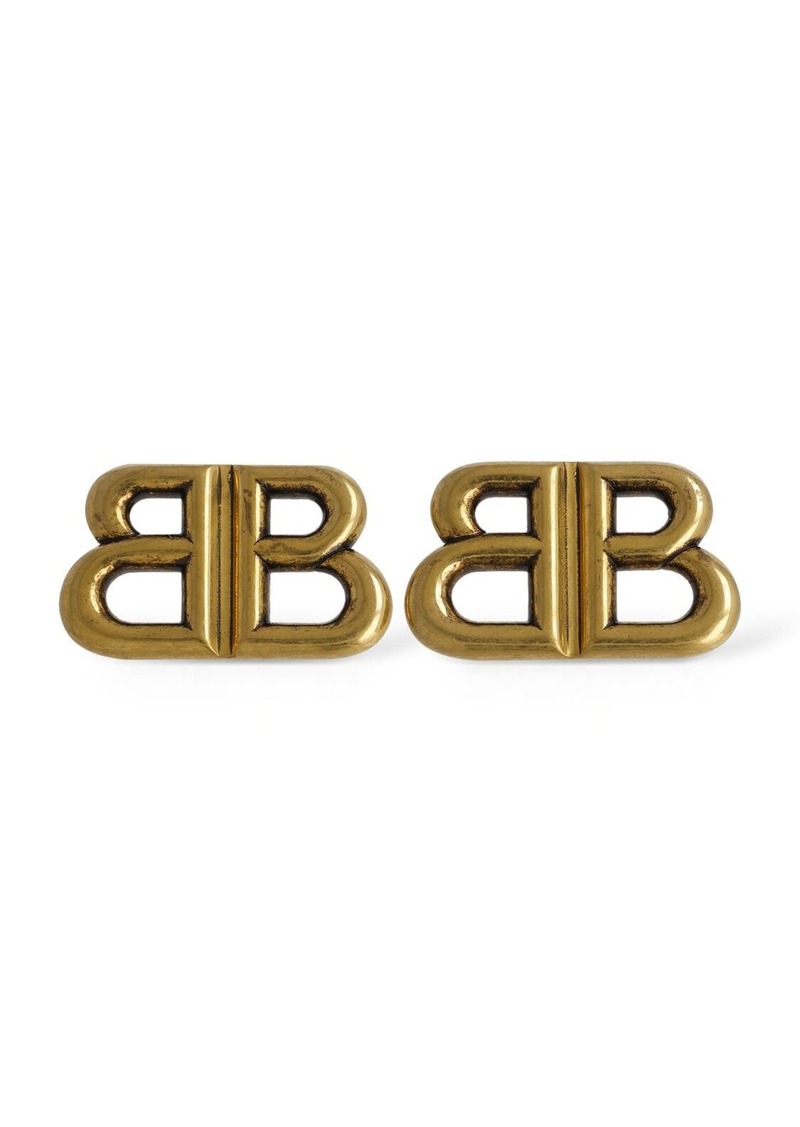 Balenciaga Monaco Brass Stud Earrings