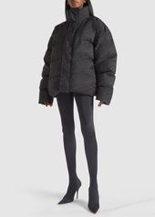 Balenciaga Monogram Jacquard Nylon Puffer Jacket
