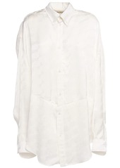 Balenciaga Monogram Logo Jacquard Pajama Shirt