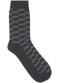Balenciaga monogram print cotton socks