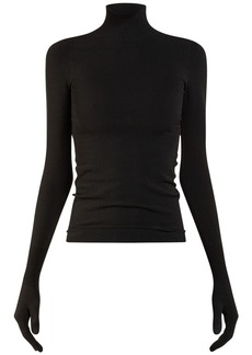Balenciaga Nylon Blend Sweater W/ Gloves