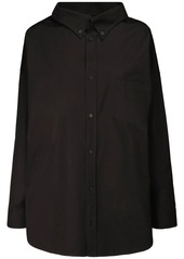 Balenciaga Oversize Cotton Poplin Shirt W/logo