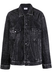 Balenciaga oversize crystal-embellished denim jacket