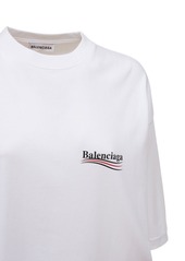 Balenciaga Oversize Political Logo Jersey T-shirt