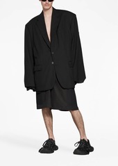 Balenciaga oversize shoulder-pads wool blazer