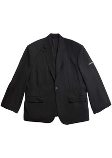 Balenciaga oversize shoulder-pads wool blazer