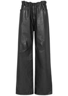 Balenciaga Oversized Leather Baggy Pants
