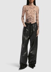 Balenciaga Oversized Leather Baggy Pants
