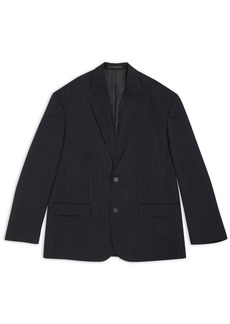 Balenciaga oversized striped wool blazer