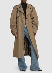 Balenciaga Oversized Wool & Cotton Trench Coat