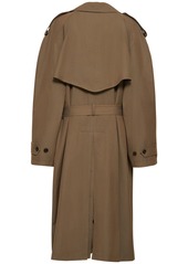 Balenciaga Oversized Wool & Cotton Trench Coat