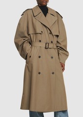 Balenciaga Oversized Wool & Cotton Trench Coat