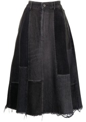 Balenciaga panelled denim skirt