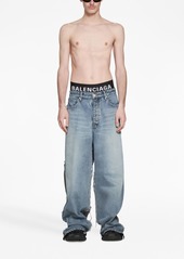 Balenciaga panelled wide-leg jeans